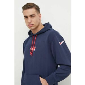 Nike hanorac din amestec de lana New England Patriots culoarea albastru marin, cu glugă, cu imprimeu, 02FI-41S-8K-L98 imagine