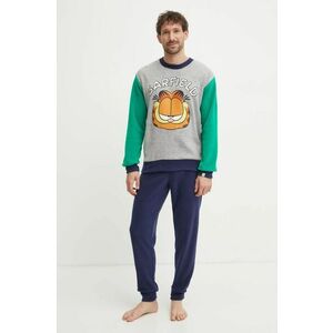 United Colors of Benetton pijama x GARFIELD barbati, culoarea gri, modelator, 3JA44P02K imagine