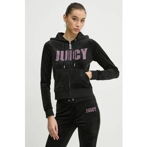 Juicy Couture bluza femei, culoarea negru, cu glugă, cu imprimeu, JCBAS125861 imagine