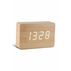 Gingko Design ceas led Brick Beech Click Clock culoarea alb imagine