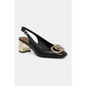 Kurt Geiger London pantofi de piele Chelsea Block Slingback culoarea negru, cu toc drept, cu toc deschis, 3415000189 imagine