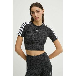 adidas Originals tricou SNAKE BABY TEE femei, culoarea gri, JI8408 imagine