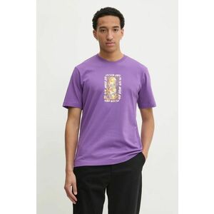 adidas Originals tricou din bumbac Q12 TS STREET W barbati, culoarea violet, cu imprimeu, JP4498 imagine