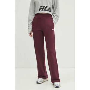 Fila pantaloni de trening Lauka culoarea bordo, neted, FAW0910 imagine