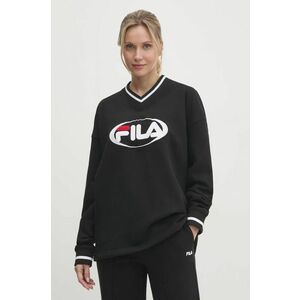 Fila bluza Langerma femei, culoarea negru, cu imprimeu, FAW0894 imagine