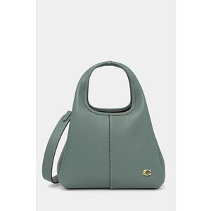 Coach poseta de piele culoarea verde imagine