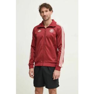 adidas Originals bluza F.C. BAYERN barbati, culoarea bordo, modelator, IY0047 imagine