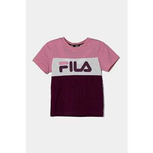 Fila tricou de bumbac pentru copii culoarea roz, modelator imagine