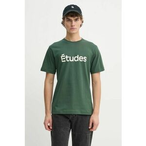 Études Studio tricou din bumbac barbati, culoarea verde, cu imprimeu, H24MMTSH103 imagine