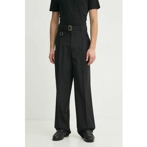 Études Studio pantaloni din lana culoarea negru, cu fason chinos, H24MMTRO870 imagine