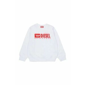 Diesel hanorac de bumbac pentru copii SGINNL8 OVER SWEAT-SHIRT culoarea alb, cu imprimeu, J02040 imagine