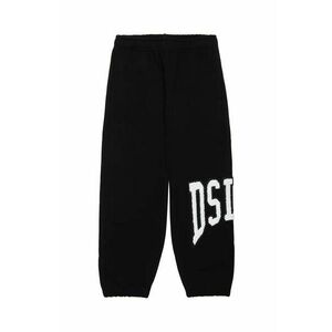 Diesel pantaloni de trening din bumbac pentru copii PMARCHI TROUSERS culoarea negru, cu imprimeu, J02227 imagine