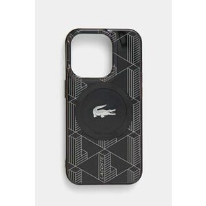 Lacoste husa pentru telefon iPhone 15 Pro 6.1 culoarea negru, LCHMP15LUBSK imagine