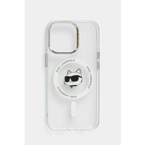 Karl Lagerfeld husa pentru telefon iPhone 13 Pro 6.1 culoarea transparent, KLHMP13LHLSCHH imagine