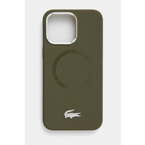 Lacoste Husa pentru telefon iPhone 15 Pro Max 6.7 culoarea verde, LCHMP15XSMAB imagine