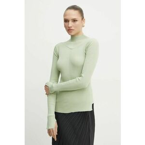 Victoria Beckham pulover femei, culoarea verde, light, cu turtleneck, 1125KTP006102A imagine