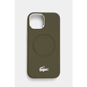 Lacoste husa pentru telefon iPhone 15 6.1 culoarea verde, LCHMP15SSMAB imagine