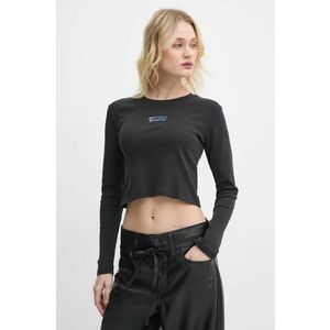 Levi's longsleeve din bumbac culoarea negru, A8796 imagine