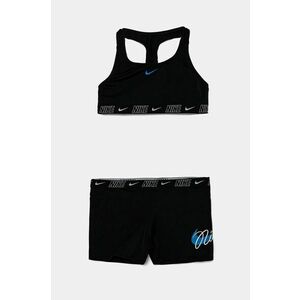 Nike Kids costum de baie pentru copii din două piese culoarea negru, NESSE727 imagine