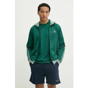 adidas Originals bluză CLASSIC TT bărbați, culoarea verde, cu imprimeu, JP2520 imagine