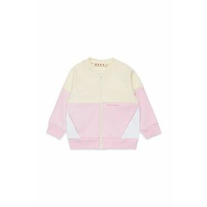 Marni hanorac de bumbac pentru bebeluși MS305B SWEAT-SHIRT culoarea roz, uni, M01389 imagine