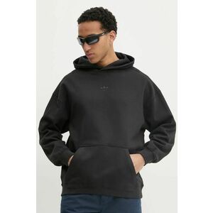 adidas Originals hanorac de bumbac Essential bărbați, culoarea negru, cu glugă, uni, JC9572 imagine