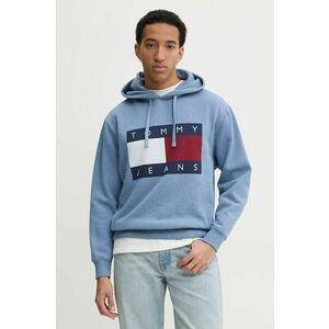 Tommy Jeans bluză bărbați, cu glugă, cu imprimeu, DM0DM21174 imagine