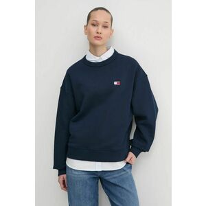 Tommy Jeans hanorac de bumbac femei, culoarea bleumarin, uni, DW0DW19408 imagine