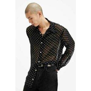 AllSaints cămașă SANGHA bărbați, culoarea negru, cu guler clasic, relaxed, M105SB imagine