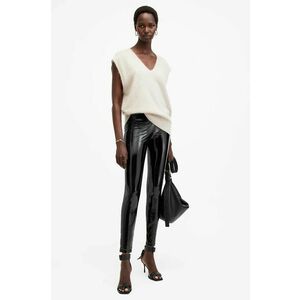 AllSaints colanți CORA femei, culoarea negru, uni, W059TB imagine