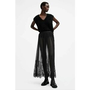 AllSaints fustă ARIELLA culoarea negru, midi, evazați, W040RB imagine