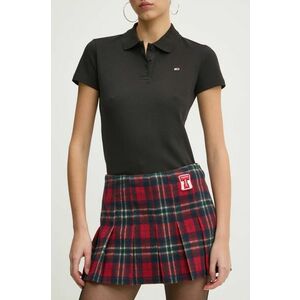 Tommy Jeans fustă din amestec de lână culoarea bleumarin, mini, evazați, DW0DW21249 imagine