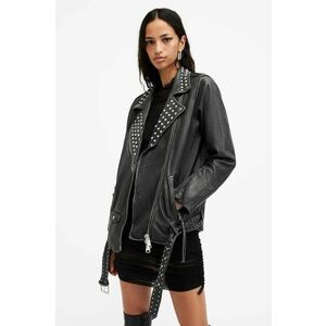 AllSaints geacă de piele BILLIE femei, culoarea negru, de tranziție, W082LB imagine