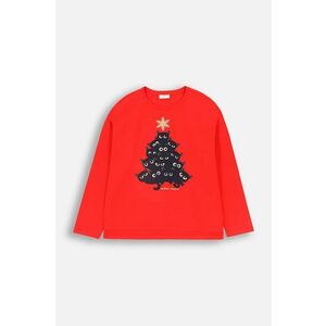 Coccodrillo longsleeve copii culoarea roșu, MERRY XMAS imagine