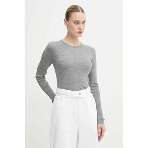 Day Birger et Mikkelsen longsleeve din lână Mariana culoarea gri, DAY65243602 imagine