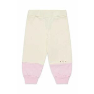 Marni pantaloni de trening din bumbac pentru bebeluși MP174B TROUSERS culoarea roz, neted, M01390 imagine