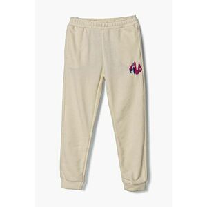 Fila pantaloni de trening din bumbac pentru copii LICHTENBORN culoarea bej, cu imprimeu, FAK0359 imagine