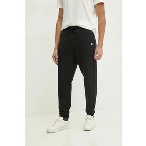 Tommy Jeans pantaloni de trening din bumbac culoarea negru, uni, DM0DM20276 imagine