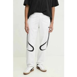 adidas Originals pantaloni TEAMGEIST TP barbati, culoarea bej, modelator, JP1119 imagine