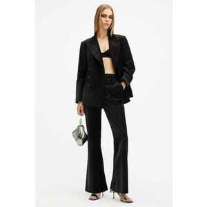 AllSaints pantaloni de bumbac SEVENH culoarea negru, evazați, high waist, W027QB imagine