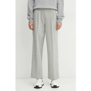 Karl Lagerfeld pantaloni femei, culoarea gri, lat, high waist, A1W10066 imagine