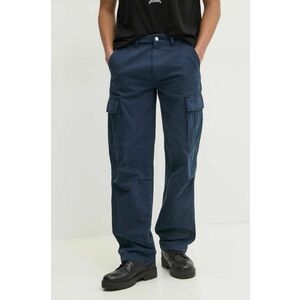 Tommy Jeans pantaloni de bumbac culoarea bleumarin, cu fason cargo, DM0DM20293 imagine