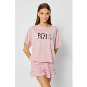 Bizuu tricou de pijama din bumbac ALEX culoarea roz, bumbac, PIŻAMA GÓRA ALEX_RÓŻOWY_AW24 imagine