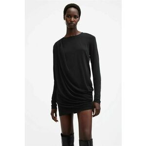 AllSaints rochie DEVIN culoarea negru, mini, oversize, W160DB imagine