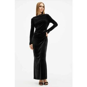 AllSaints rochie AMORET culoarea negru, maxi, mulată, W165DB imagine