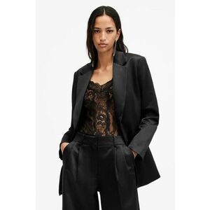 AllSaints sacou SAE culoarea negru, un singur rand de nasturi, uni, W028QB imagine