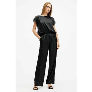 AllSaints salopetă de mătase MARI culoarea negru, W050TB imagine