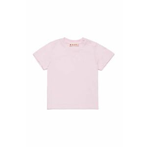 Marni tricou de bumbac pentru copii MT276B T-SHIRT culoarea roz, cu imprimeu, M01438 imagine