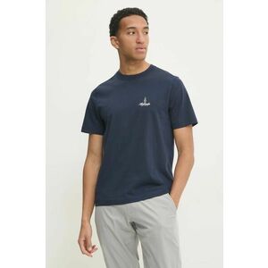 Abercrombie & Fitch tricou din bumbac bărbați, culoarea bleumarin, cu imprimeu, KI123-4189 imagine