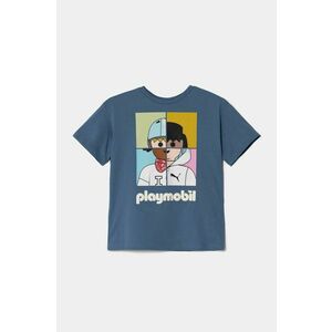 Puma tricou de bumbac pentru copii X PLAYMOBIL cu imprimeu, 627394 imagine